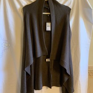 NWT $119 Adrianna Papell Brown Cardigan SweaterVest